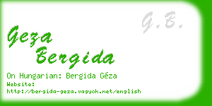 geza bergida business card
